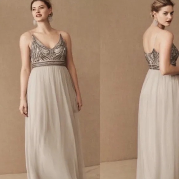BHDLN Dresses & Skirts - BHDLN x Vilette Beaded Tule Gown